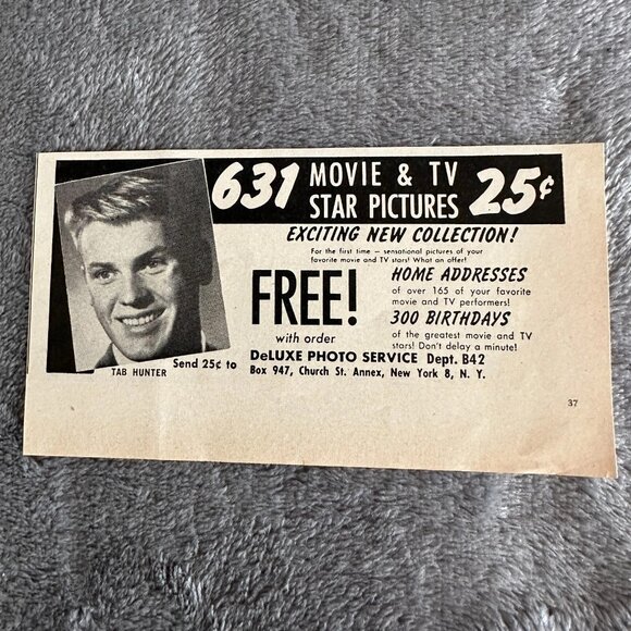 From De Luxe Photo Service 7 Vintage Hollywood Celebrity Actors Portraits B&W's - Picture 10 of 10